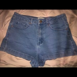 High waisted shorts.